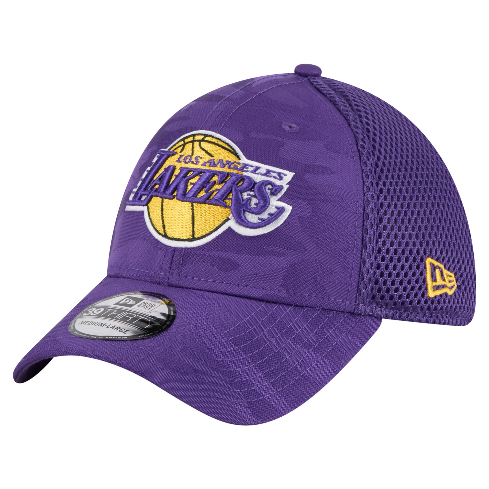 Men's Los Angeles Lakers New Era Purple Subtle Camo 39THIRTY Flex Hat